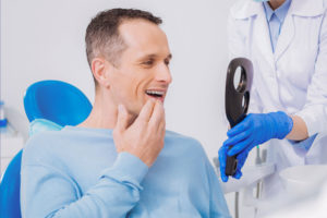 A man at the dental office.